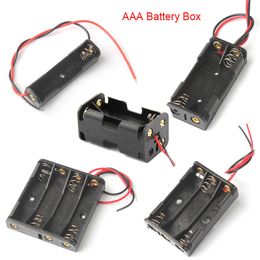 DIY AAA Power Bank Cases 1X 2X 3X 4X AAA Battery Holder Storage Box Case 1 2 3 4 Slot Batteries Container With Wire Lead