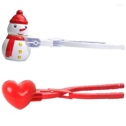 Baking Moulds Toy Sports Creative Snowball Making Clip Red Heart Shaped Mould Tool Winter Children's Simple