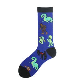 Cute Animal Sloth Aliens Funny Socks Men Sokken Creative Happy Dinosaur Bugs Panda Flamingo Sokken Novelty Skateboard Crazy Sox