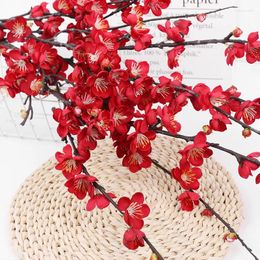 Decorative Flowers 77cm Artificial Plum Blossoms Flower Wedding Home Decoration Cherry BlossomsSilk FlowersIndoor Living Room Arrangement