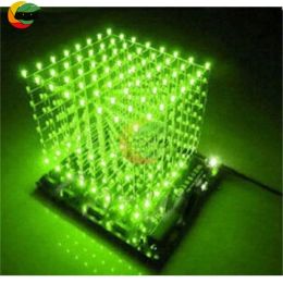 3D 8x8x8 Colour Light Cube DIY Kit 8x8x8mm Led Light Cube Parts Computer Music Spectrum Microcontroller Electronics DIY Maker Kit