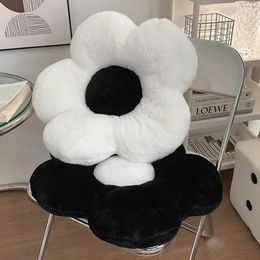 Pillow Black White Flower S Soft Office Chair Seat Pad Winter Sofa Lumbar Support Room Decor