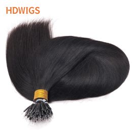 Extensions Women Human Hair Extensions Straight Remy Hair Extension 40g 50g Nanoring Hair Micro Beads Brazilian Remy Human Hair By Fusion