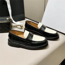 Casual Shoes Autumn Round Toe Real Leather Flat Loafers Woman Low Heel Fashion Outdoor Women Single 2024