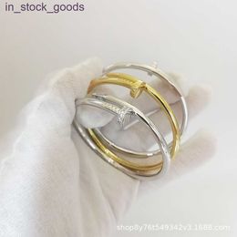 High grade designer bangle Carter High Quality V-Gold Nail Bracelet with Diamond Head and Tail 18K Nail Stylish Bracelet Original 1:1 With Real Logo