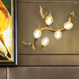Wall Lamp Modern Gold For Living Room Decor Home Bedroom Luxury Hallway Lighting Fixture Bedside Led Crystal Light