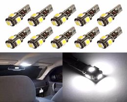 100PCS T10 5SMD 5050 led Canbus Error Car Lights W5W 194 5led LIGHT BULBS White Lamp1479594