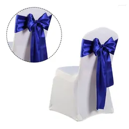Table Skirt Shiny Satin Sashes Chair Cover Sash Wider Fuller Bows Engagement Wedding Party Back Clean Funny Fashion Decoration