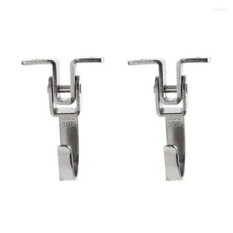 Hooks Adjustable Single Hook Flexible Ceilling Stainless Steel Towel Coat - Pack Of 2