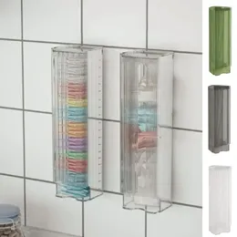 Storage Bottles Plastic Garbage Bag Dispenser Transparent/Grey/Green Wall-mounted Underwear Box No Punching Large Capacity