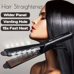 Irons Professional Hair Straightener Fourgear Flat Iron Ceramic Heating Plate Wet&Dry Heats Up Fast Straightening Styling Tool