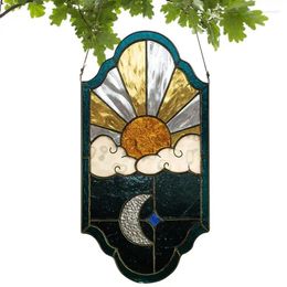 Decorative Figurines Sun And Moon Stained Catcher Acrylic Window Ornaments Rainbow Maker Spring Pendant For Home Garden