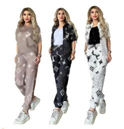 Designers Women's Tracksuits Clothes Brand Sweatshirts black Printed two-piece zippered jacket Tracksuit Coats Pants Clothing bottoms 2-piece suit