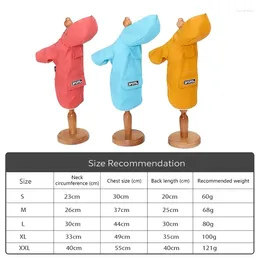 Dog Apparel Raincoats Pet Hooded Rain Coat Jackets Reflective Clothing Windproof Rainy Wear With Leash Dropship