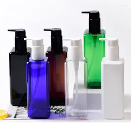 Storage Bottles 20pcs 300ml Empty White Black Square Plastic With Lotion Pump For Shampoo Shower Gel Liquid Soap Cosmetic Container