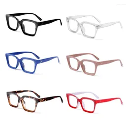 Sunglasses Diopter 1.0- 4.0 High-definition Square Reading Glasses Oversized Presbyopia Eyeglasses Large Frame