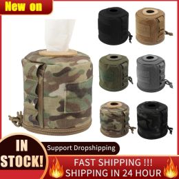 Tools Tactical Roll Paper Storage Bag Toilet Tissue Paper Pouch Storage Camping Gas Can Protective Cover For Outdoor Hiking Hunting