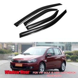 For Volkswagen VW Golf 6 MK6 Hatchback 2009-2012 Car Window Rain Eyebrow Visor Wind Rain Sun Smoke Guard Deflector Vent Shelters