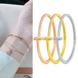 Bangles Hand Bracelets for Women 2022 Zircon Lady Charm Gold Jewellery High Quality AAA Zircon Indian African Jewellery Dubai Costume Acce