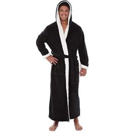 Men'S Sleepwear Mens Men Bathrobe Winter Lengthened P Shawl Bath Robe Home Clothes Long Sleeved Coat Badjas 35 Drop Delivery Apparel Dhizo