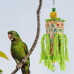 Other Bird Supplies Parrot Chew Toy Toys Chewing Funny Wooden Pet Accessory Foraging Hanging Molar