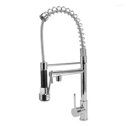 Bathroom Sink Faucets Spring Sprayer Faucet Stainless Steel Pull Out Kitchen For Home