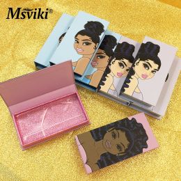 Eyelashes New Mink Lashes Boxes Packing Wholesale Dramatic 5D Mink Eyelashes Packaging Box Magnetic 25MM False Eyelash Cases Makeup Bulk