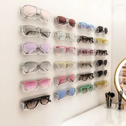 Hooks Wall-mounted Glasses Storage Box Display Rack Sunglasses Eyeglasses Desktop Bathroom Bedroom