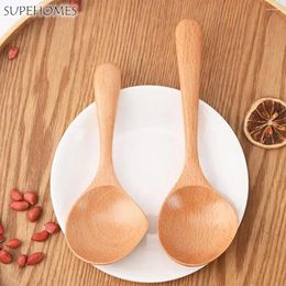 Spoons Handle Natural Wood For Soup Porridge Utensils Kitchen Supplies Mixing Scoop Wooden Spoon Tableware Serving Ladle