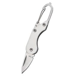 Portable Stainless Steel Folding Knife Camping Outdoor Survival Edc Tools carabiner Hook Self Defense Cutter Foldable Pocket Knife Mini Pocket Knife