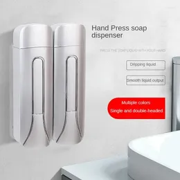 Liquid Soap Dispenser Wall-mounted Manual Press Hand Sanitizer Shampoo Shower Gel Lotion Container Bathroom Accessories
