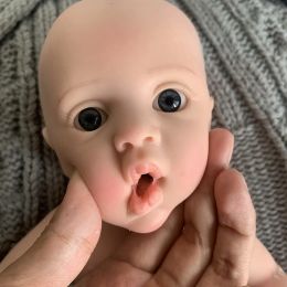 Lifelike 35 CM Reborn Baby Doll Full Body Solid Silicone Very Soft Boy Realistic Art Bebe Birthday Gifts Can Drink Water Urinat