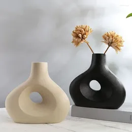 Vases Vilead Nordic Modern Art Ceramic Dried Flowers Pampas Grass Table Office Living Room Home Interior Decoration Accessories