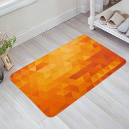 Carpets Orange Triangle Geometry Floor Mat Entrance Door Living Room Kitchen Rug Non-Slip Carpet Bathroom Doormat Home Decor