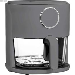 Air Fryers 1200W 4Qt Air Fryer Glass Basket Dishwasher Safe 60min Timer 6 Presets Temp Control 175F-400F 4 QT Grey Y240402