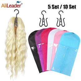 Stands New Wig Bags Storage With Hanger Wig Storage Wig Bag With Wig Hanger For Multiple Wigs Hair Extension Wig Holder Wig Accessories