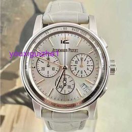 Luxury AP Wristwatch CODE 11.59 Series 26393CR Silver Gray Plate Platinum Mens Fashion Leisure Business Sports Timing Mechanical Watch