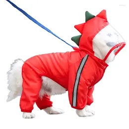 Dog Apparel Waterproof Raincoat Multi-purpose Hooded Pet Rain Coat Fashionable Portable Clothes For Walking Running Supplies
