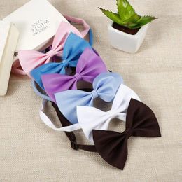 Dog Apparel Ties Collar Solid Colour Pet Cat Necklace Bowknot Decorate Colourful Supplies Puppy Necktie Bow Tie