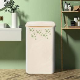 Laundry Bags Collapsible Clothes Hamper With Lid & Inner Bag Dirty Basket Bamboo Handles Bathroom Accessories