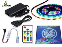 WS2811 LED Strip 12V RGB Pixel Kit include 5A Adapter 14keys Controller 3060Leds IP20 IP65 IP67 Addressable Programmable WS28118904920