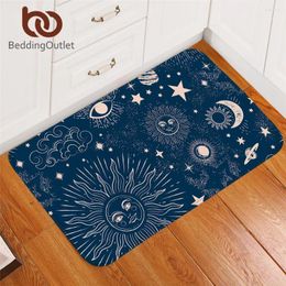 Carpets BeddingOutlet Witchcraft Living Room Rug Moon Star Bedroom Carpet Galaxy Non-slip Bath Mat Rugs Blue Celestial Doormat Dropship