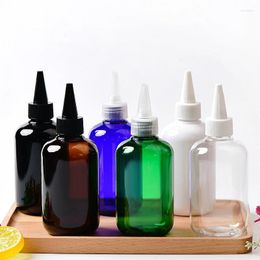 Storage Bottles 30pcs 200ml Empty Plastic Bottle With Pointed Mouth Cap For Travel Shampoo Liquid Soap Shower Gel Cosmetics Packaging