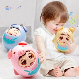Baby Toys 0 12 Months borns Bathing Soft Toy For Baby Boy 1 Year Girl Infant Rattles Teether Montessori Musical Tumbler Teeth 240325