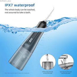 Oral Irrigators Lism oral irrigator USB charging sink portable dental sink 310ML water tank waterproof tooth cleaner Y