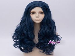 Ly CS cheap dance party cosplaysgtgtgtChild Kids Evie Wig Long Blue Wave Cosplay Costumes Wig for Descendants2935574