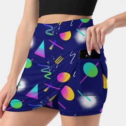 Skirts Arcade Carpet Woman Fashion 2024 Pant Skirt Mini Office Short 80S Video Game Retro