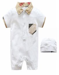 Newborn baby boy summer short sleeve children clothes 100 Cotton Long Sleeve Baby Rompers Soft Infant Baby girl Clothing Set Jump3679719