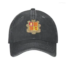 Ball Caps Punk Unisex Cotton Coat Of Arms Andorra Baseball Cap Adult Adjustable Dad Hat Men Women Sports