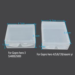 2PCS Battery Protective Storage Box Case for GoPro Hero 10 9 8 7 6 5 4 3 xiaomi yi Plastic Protector Cover Camera Accessories